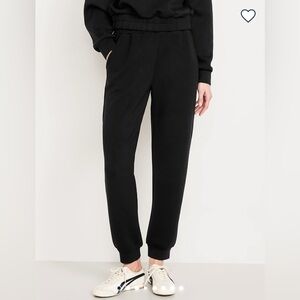 Old Navy Active Bounce Fleece High Rise Jogger Black Small Athleisure Varley